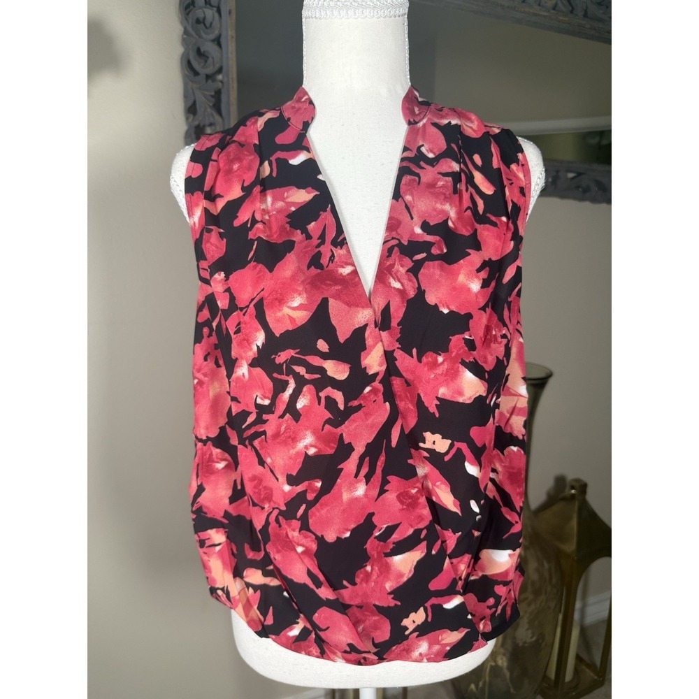 INC International Concepts‎ Floral Sleeveless Faux Wrap Blouse XS NWT Top